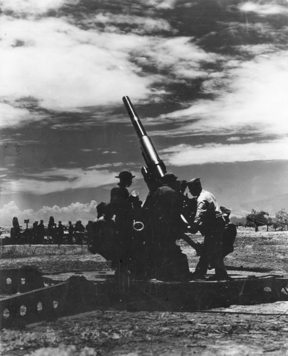 An image of A 3-inch anti-aircraft gun of the 76th Coast Artillery