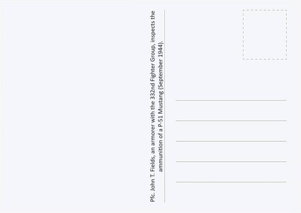 The back of a postcard.